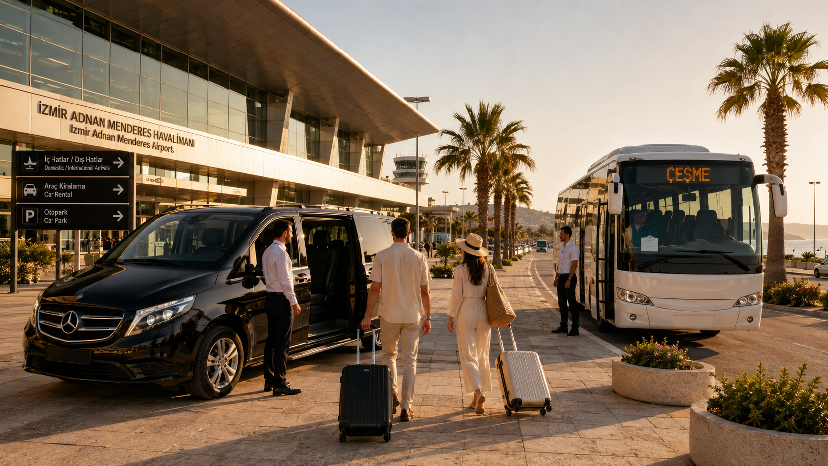 Bus and private transfer options from İzmir Adnan Menderes Airport to Çeşme