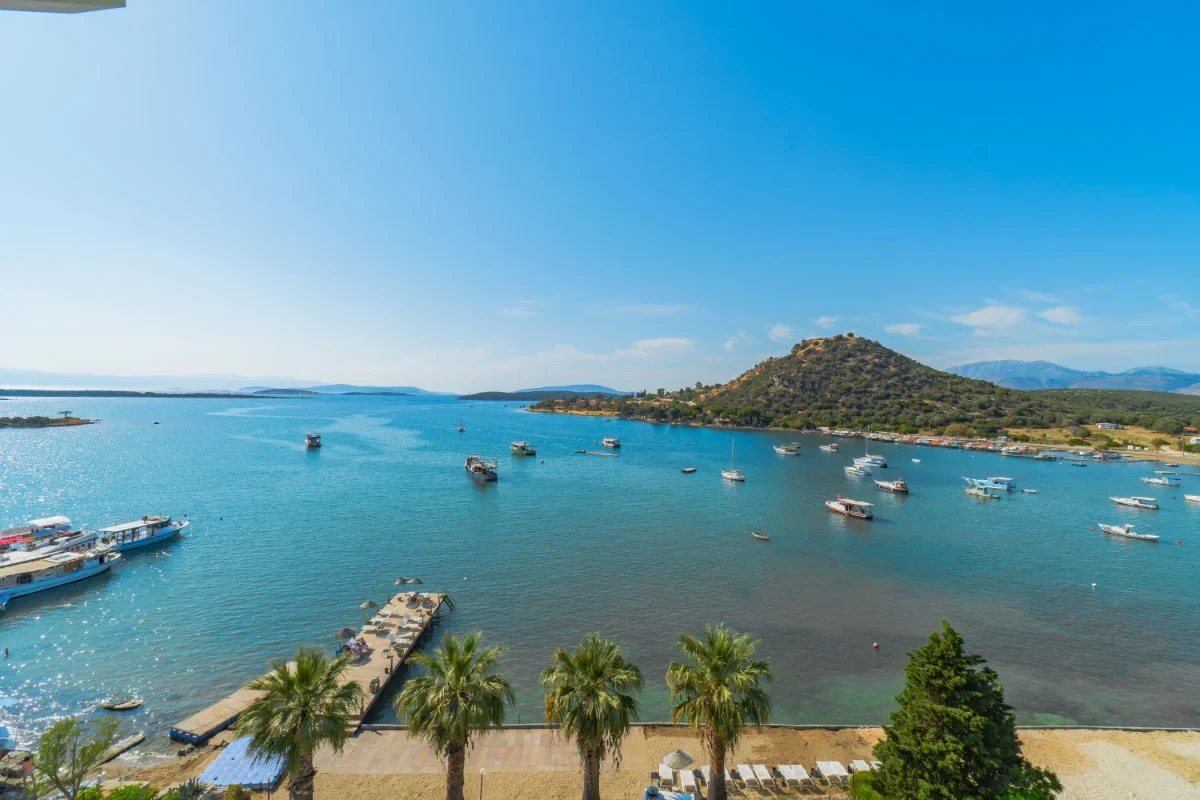 Muup Resort Çeşme — View over Ildır bay and the pier